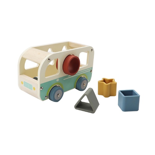Wooden Toy | Shape Shorter | Wheelie Van