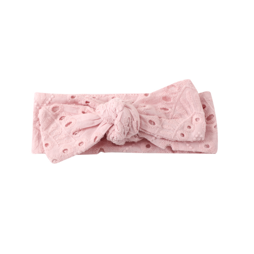 Holly Bow Headband - Pink