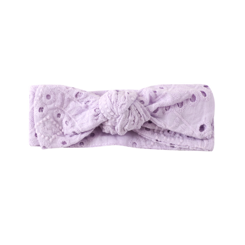 Holly Bow Headband - Lilac