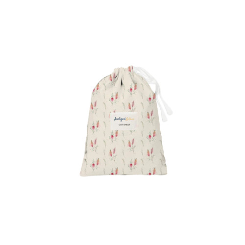 Fitted Cot Sheet - Grevillea