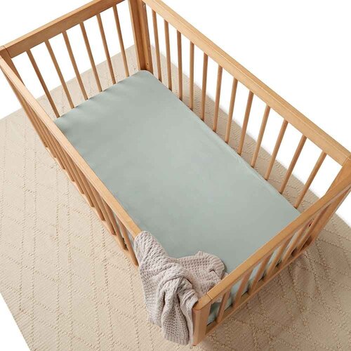 Fitted Cot Sheet - Sage