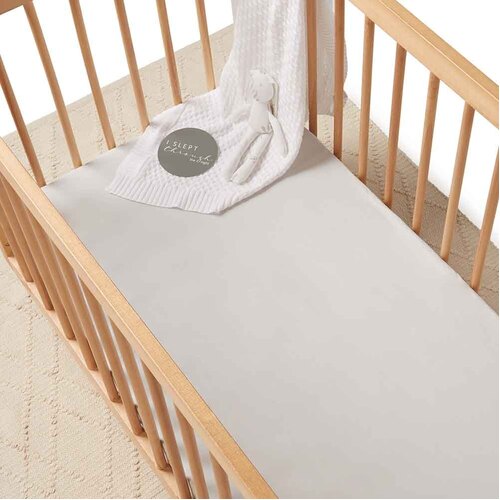 Fitted Cot Sheet - Stone