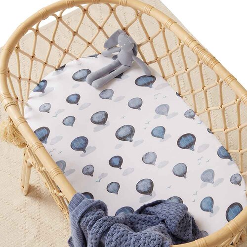 Fitted Bassinet Sheet/Change Pad Cover - Cloud Chaser