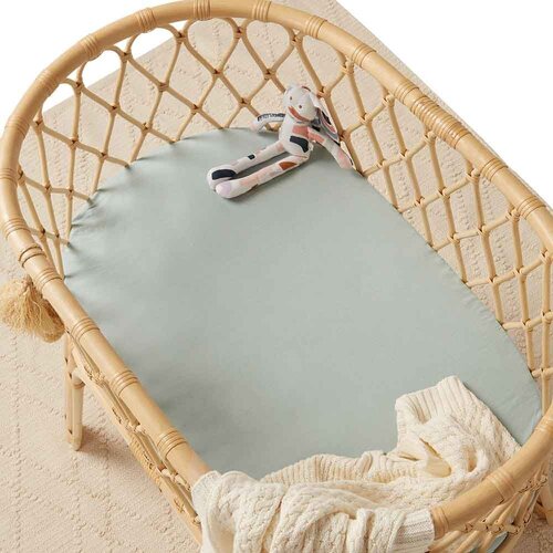 Fitted Bassinet Sheet/Change Pad Cover - Sage
