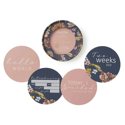 Reversible Milestone Cards - Belle And Rose Gold