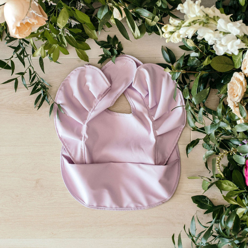 Snuggle Frill Waterproof Bib - Lavender