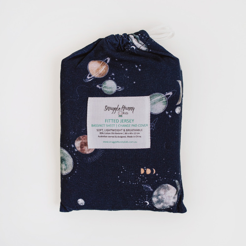 Fitted Bassinet Sheet/Change Pad Cover - Milky Way