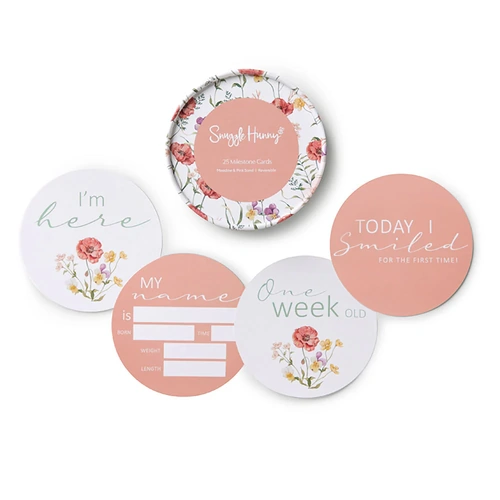 Meadow And Pink Sand Reversible Milestone Cards