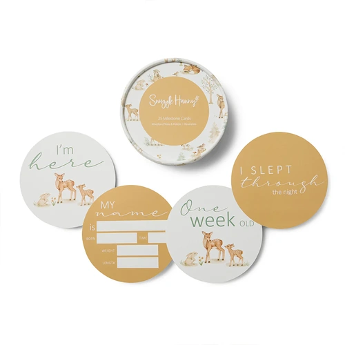 Woodland Tales And Pebble Reversible Milestone Cards