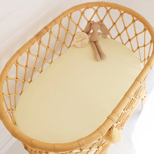Fitted Bassinet Sheet/Change Pad Cover - Lemon Sorbet