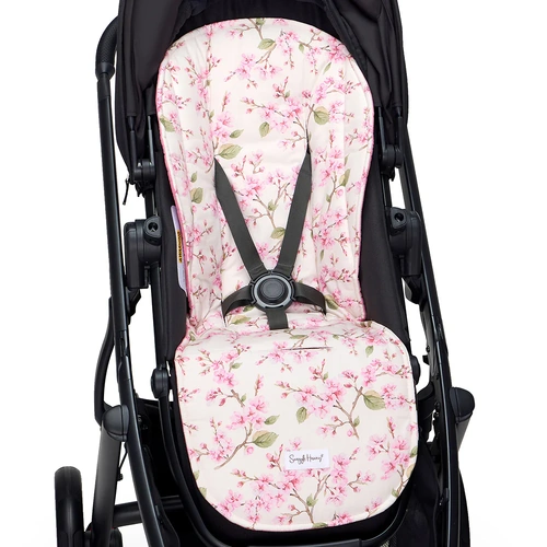 Reversible Pram Liner - Cherry Blossom