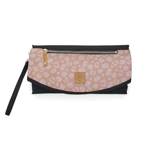 The Roundabout Change Clutch - Rose Leopard