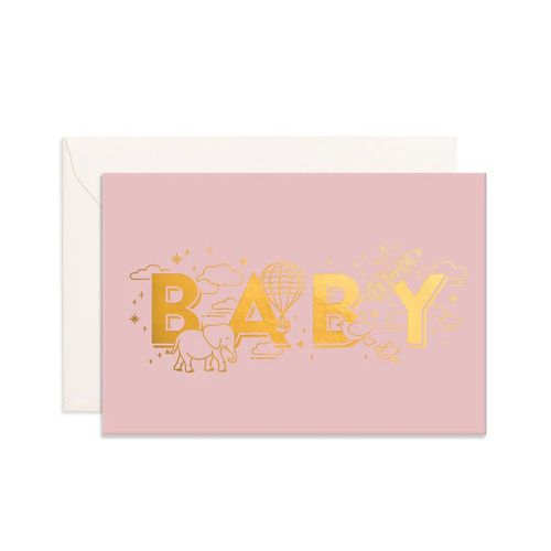 Baby Mini Card - Dusty Rose