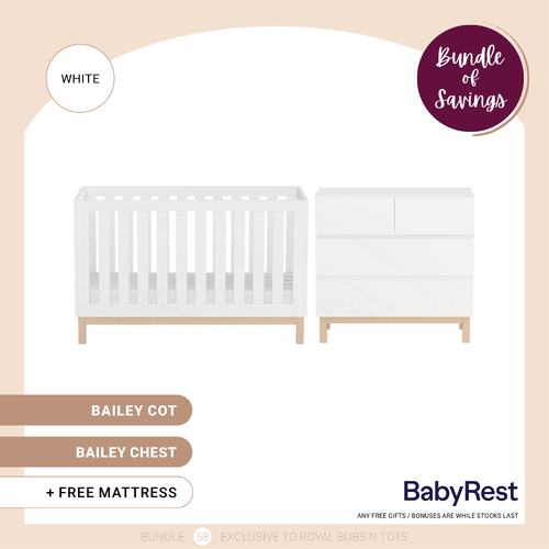 Babyrest Bailey Nursery Package - White