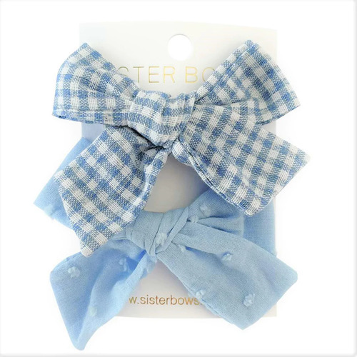 Betty Bow Clips - Blue