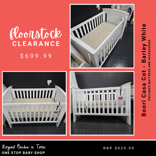 Boori Casa Cot Bed - Barley White