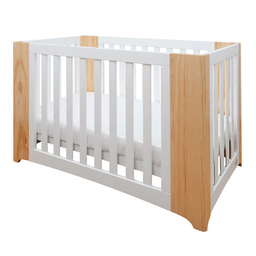 Cocoon Evoluer Bassinet/Cot And Mattress Set  - White/Natural