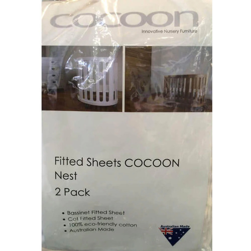 Cocoon Nest Fitted Sheet Set - White