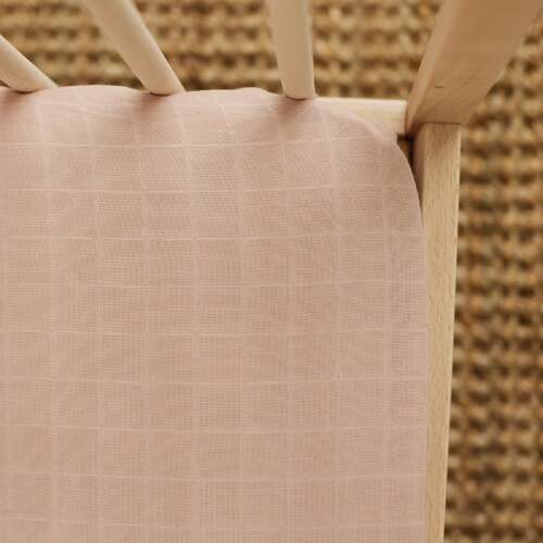 Fitted Organic Muslin Cot Sheet - Rose Clay