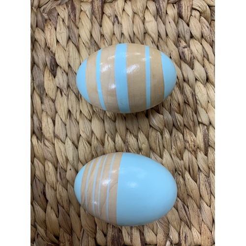 Wooden Egg Shaker - Aqua