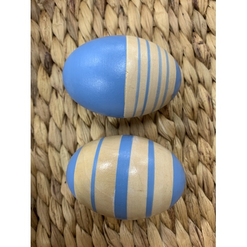 Wooden Egg Shaker - Blue