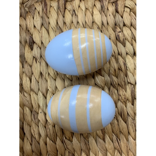 Wooden Egg Shaker - Light Blue