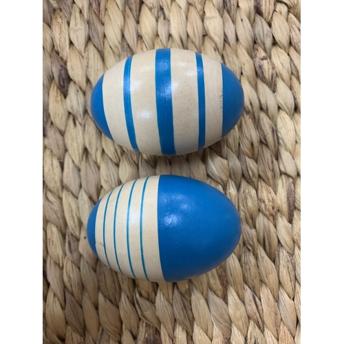 Wooden Egg Shaker - Teal