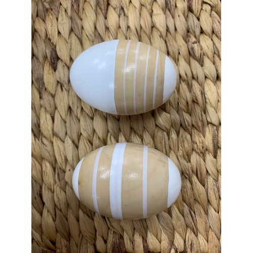 Wooden Egg Shaker - White