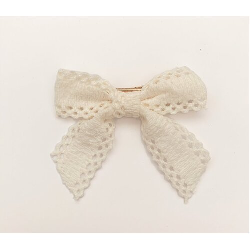 Frankie Bow Hair Clip - Cream