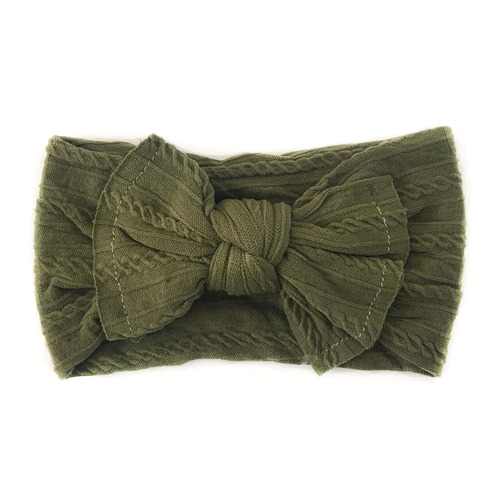 Willow Knotted Baby Headband - Olive