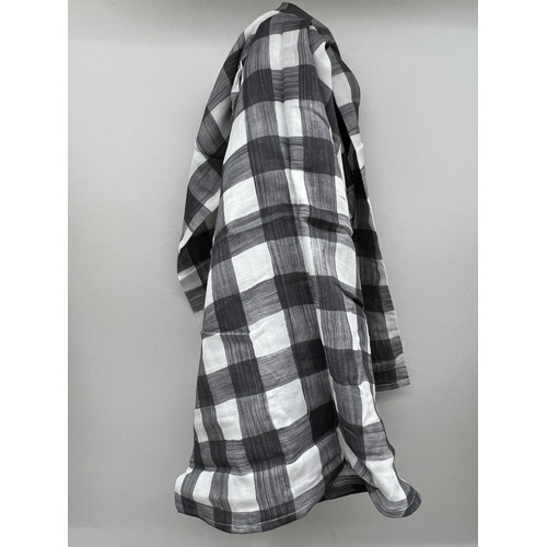Muslin Baby Wrap - Charcoal Check
