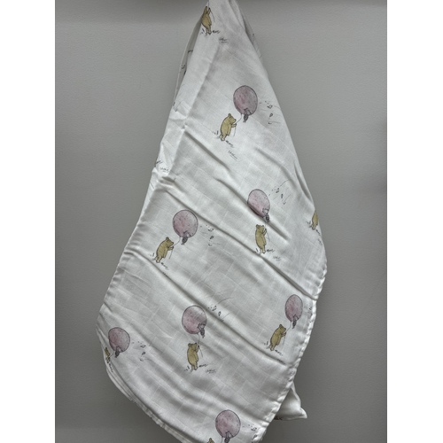 Muslin Baby Wrap - Winnie The Pooh Pink