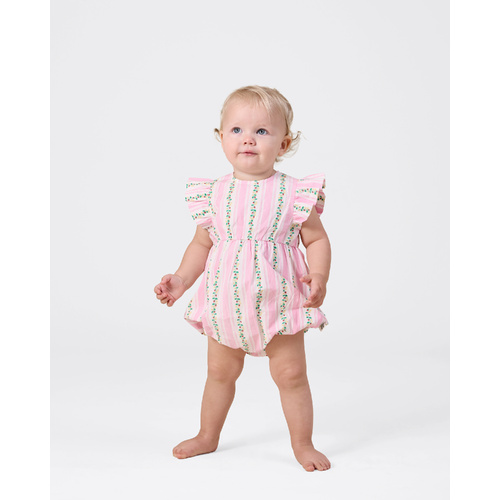 Romper | Lani | Antique Stripe Strawberry