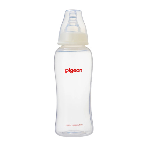 Pigeon Flexible Peristatic Nipple Crystal Clear PP Bottle - 250ml
