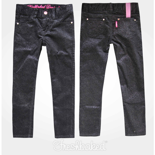 Black Glitter Denim Jeans