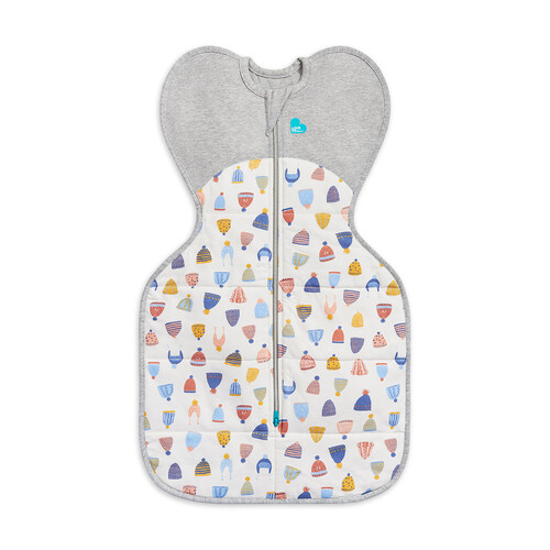 LOVE TO Dream Swaddle Up Warm - 2.5 TOG - Happy Hats Print White