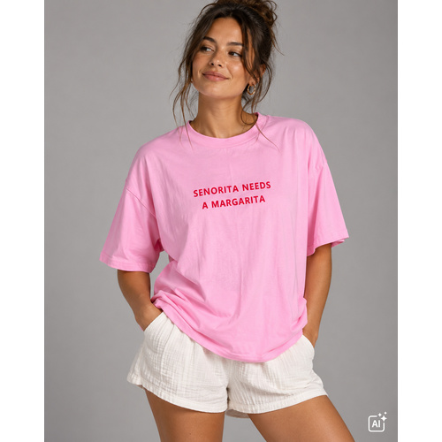 Tee | Senorita Needs A Margarita | Pink