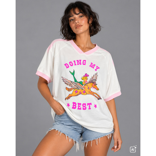 Tee | Doing My Best | White