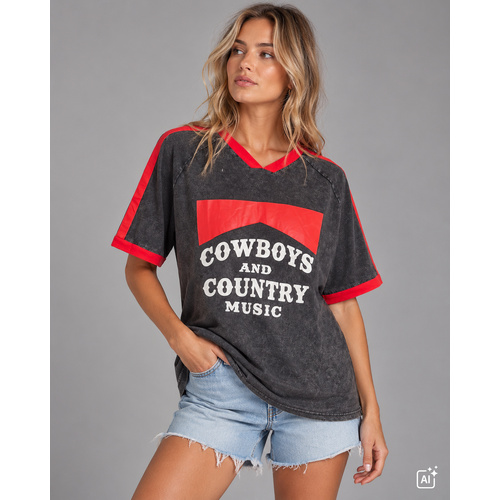Tee | Cowboys & Country Music | Black