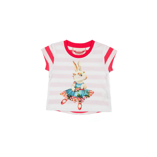 Drop Shoulder Tee - Ballet Bunny