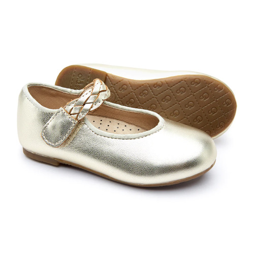 Old Soles Lady Plat Flat - Gold
