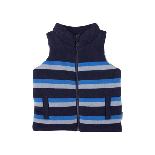 Padded Knit Vest - Navy