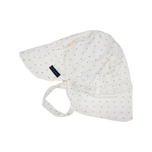 Gold Spot Cotton Hat - White
