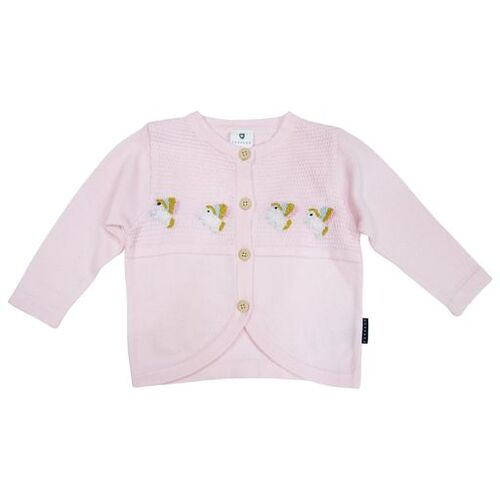 Unicorn Hand Embroidered Cardigan - Light Pink