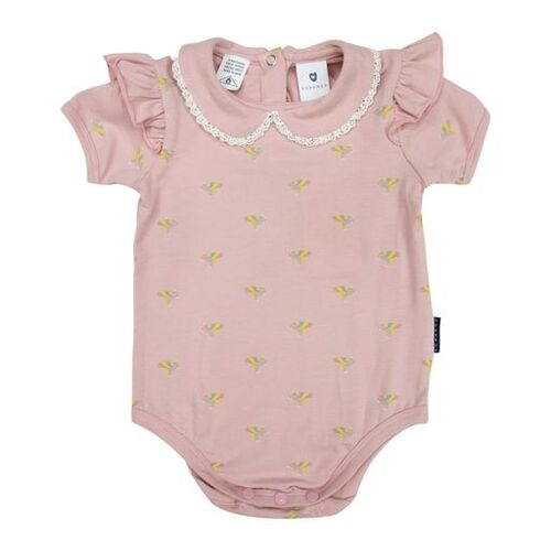 Unicorn Frill Bodysuit - Dusty Pink