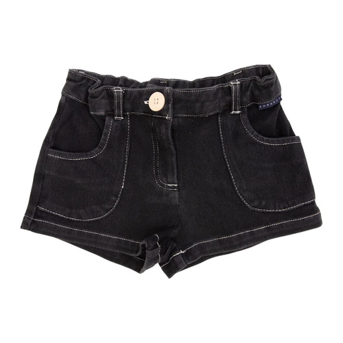 Denim Knit Shorts - Charcoal