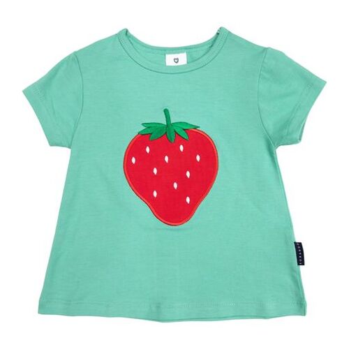 Strawberry Applique Swing Top - Green