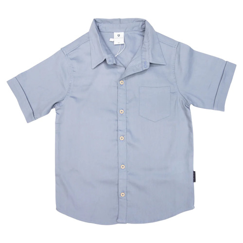 Cotton Pique Shirt - Blue