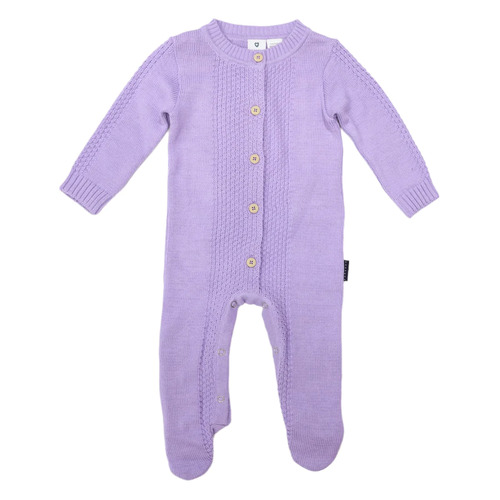 Textured Knit Romper - Lavender