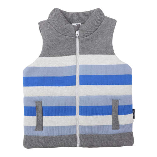 Padded Knit Vest - Charcoal